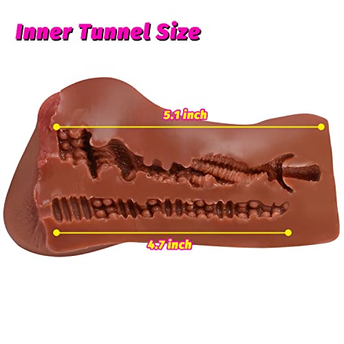 Onahole Male Masturbator 2 in 1 Realistic Textured Pocket Vagina Anal Pocket Pussy - Image 3