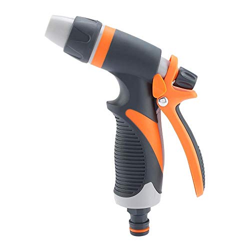 HOUSEHOLD W-WXT Metal Garden Hose Spray Gun,7 Adjustable Patterns,Heavy Duty High Pressure Spray Nozzle Perfect for Car Washing,Cleaning， High Pressure Water Hose with Nozzle
