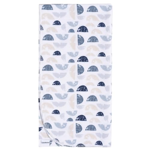 Image of Gerber Unisex Baby 100% Cotton Flannel Receiving Blankets 30x30 Inches (Pack of 4), Coastal Calm, One Size