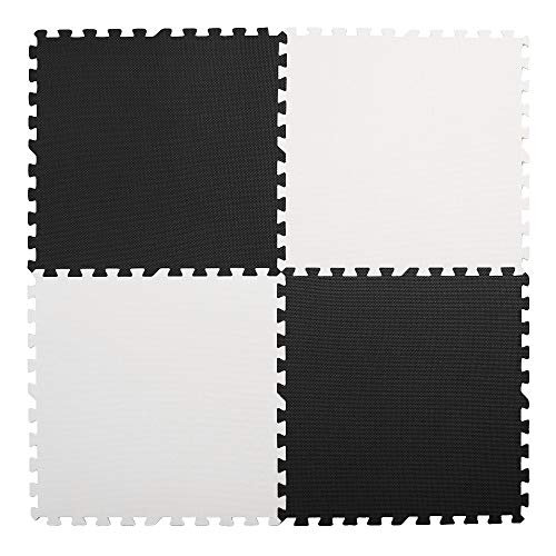 OSJ ジョイントマット 大判 60cm 3畳 16枚 厚手 2cm EVA 防音 ぼうおん 安心 フロアマット プレイマット クッション マット 転倒防止 ペット 断熱 快適 天然素材 敷物 (ブラック*ホワイト, 16枚セット) OSJ ジョイントマット 大判 60cm 3畳 16枚 厚手 2cm EVA 防音 ぼうおん 安心 フロアマット プレイマット クッション マット 転倒防止 ペット 断熱 快適 天然素材 敷物 (ブラック*ホワイト, 16枚セット)