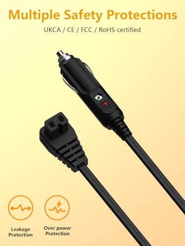 Image of 16.4FT Portable Car Refrigerator DC Power Cord 12V /24V Compatible with ICECO, BougeRV, Bodega, Alpicool ARB, AstroAI, Aspenora, Euhomy, Setpower, JoyTutus, Fridge Freezer Cooler Car Charger
