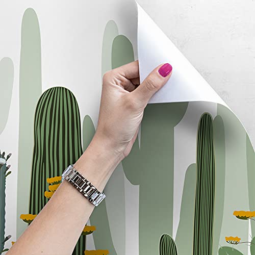 Papier peint auto-adhésif 312x219 cm cactus de cactus fleurissant