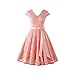 Produktbild CZYTN Sommerkleid mit Spitze, V-Ausschnitt, Ärmel Gr. 48, rose