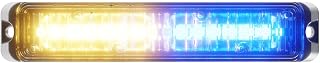 Abrams SAE Class-1 Flex 12 [Amber/Blue] 36W - 12 LED Emergency Vehicle Truck LED Grille Light Head Surface Mount Strobe Warning Light