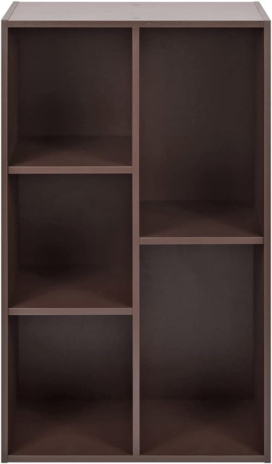 Amazon Basics 5-Cube Organizer Bookcase, Brown, 23.5 cm D x 49.5 cm W x 80 cm H