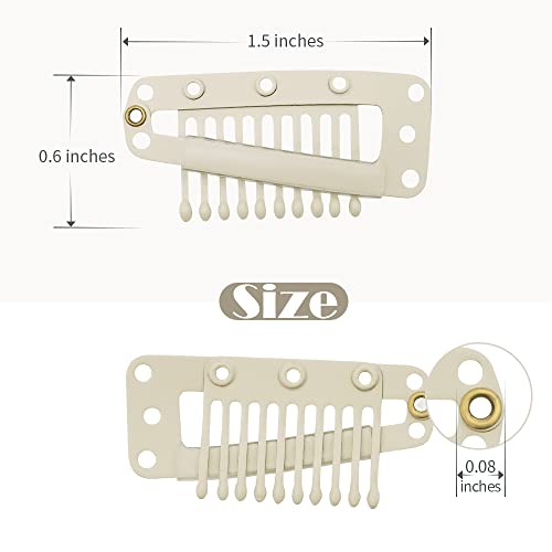 Dreamlover Hair Extensions Clips Blonde, Wig Clips for Your Wigs, Chunni Clips, 30 Pieces