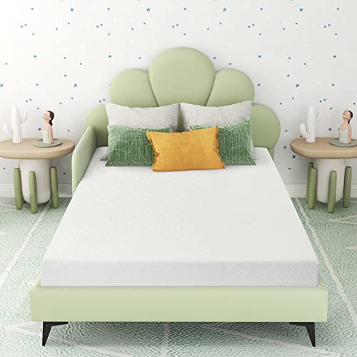 Airdown-Twin-Mattress-6-Inch-Memory-Foam-Mattress-in-a-Box-for-Kids-Medium-Firm-Green-Tea-Gel-Mattress-Twin-Size-for-Bunk-Bed-Trundle-Bed-Guest-Room