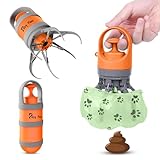 PETZY PAWS 360 Pooper Scooper – Dog Pooper Scooper with Built-in Poop Bag Dispenser, 6 Claw Poop Scooper for Dogs Convenient Pet Waste Pick-up Cleaner for Dog Walkers Small, Medium and Large Dogs