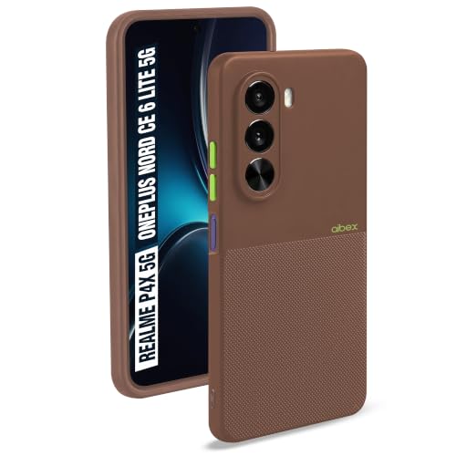 Image of AIBEX Premium Back Cover Case Compatible for OnePlus Nord CE 6 Lite 5G / Realme P4X 5G|Scratch & Drop Tested Shockproof Matte Texture Case with Soft Microfibre Lining|Slim Fit Cover - Brown