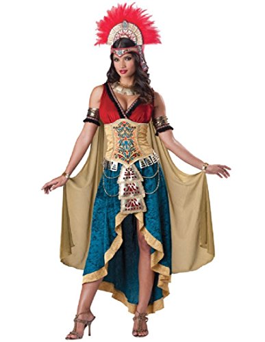 InCharacter Costumes, LLC Mayan Queen, Gold/Blue, Medium