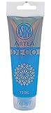Artea, 75 ml, Acrylfarbe, Deco, Neon Blau, Wasserdicht, 75 ml, Hohe Deckkraft, 1 Tube, Für Papier/Karton/Holz/Leinwand/MDF/Metall/Glas