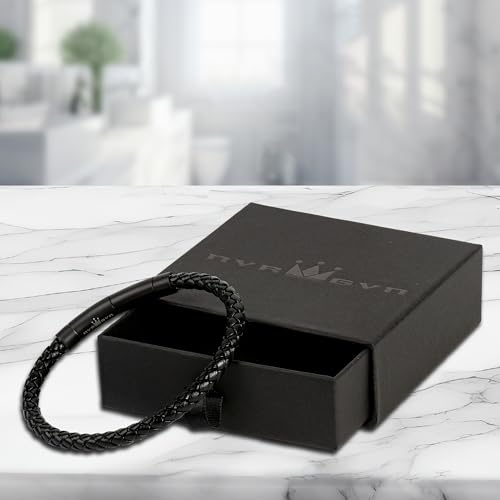 Men's Vintage Leather Bracelets – Masculine Minimalist Style, Rugged Jewelry Collection with Extension Clasp for Size Adjustment, Stylish Wristbands, Classic Accessory, Ideal Gift for All Occasions2