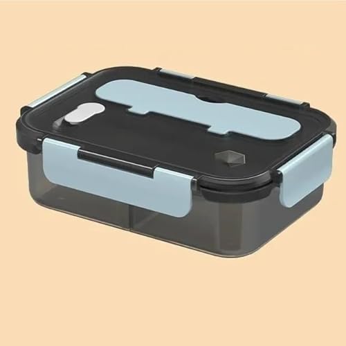 Qinju-�ٓ��� �R���p�[�g�����g 1100/1500ML �|�[�^�u�������`�{�b�N�X �w���p�I�t�B�X�p�ٓ��� �d�q�����W�p�H�i�ۑ��e�� ���Ƃ��Ă����ɂ���(Blue-Three-Grid)