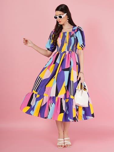 Image of OTABU | Elevated Elegance Redefining Style with the Smocked A-line Midi Dress