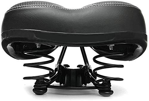 Sella Comoda Per Bicicletta, Con Doppia Molla, Progettata Con Cuscino Morbido In Memory Foam Traspirante (Nero) - 4