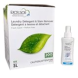 Excelsior (Because You Love It) Laundry Detergent with Stain Remover - 3 Liter Box, 200 Loads - Conc