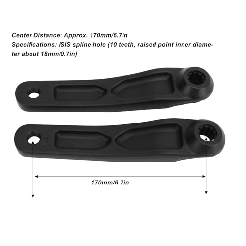Set 2 Pedivelle 170 Mm in Lega di Alluminio Bici Elettrica Pedivelle Motore Centrale Parti Essenziali per