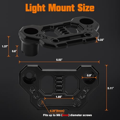 Image of Wrangler JL Light Bar Hood Mounting Brackets, Gladiator JT Ditch Light Cowl Mount Brackets A-Pillar LED Fog Light Pod Brackets for 2018-2025 Jeep Wrangler JL JLU 4xe Gladiator JT Accessories