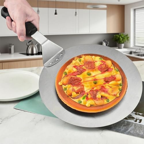 Pelle à pizzas inox avec découpe-pâte pour manipuler sans coller