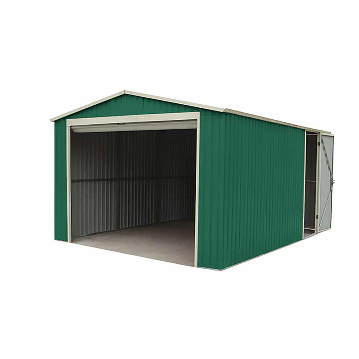 Garaje metálico Gardiun Leicester 17,3 m² Exterior 512 x 338 x 243 cm Verde