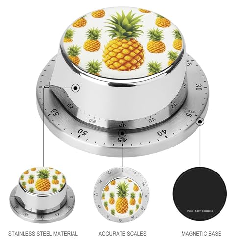 Minuteur ananas en acier inoxydable magnétique robuste - 4