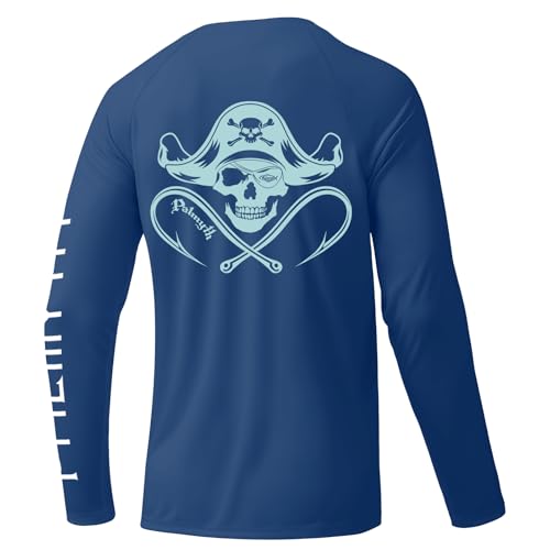 Palmyth Mens Fishing Shirts Long Sleeve Sun Protection Shirts UPF 50+ Rash Guard T-Shirt Tee