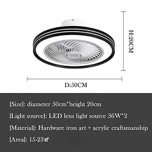 Ventilateur de plafond avec éclairage télécommandé pour pièces étouffantes - 5