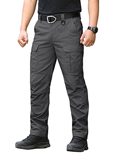 CARWORNIC Men's Ripstop Tactical Pants Water-Resistant Military Cargo Pants Lightweight EDC Pockets Outdoor Hiking Work Pants - Image 3