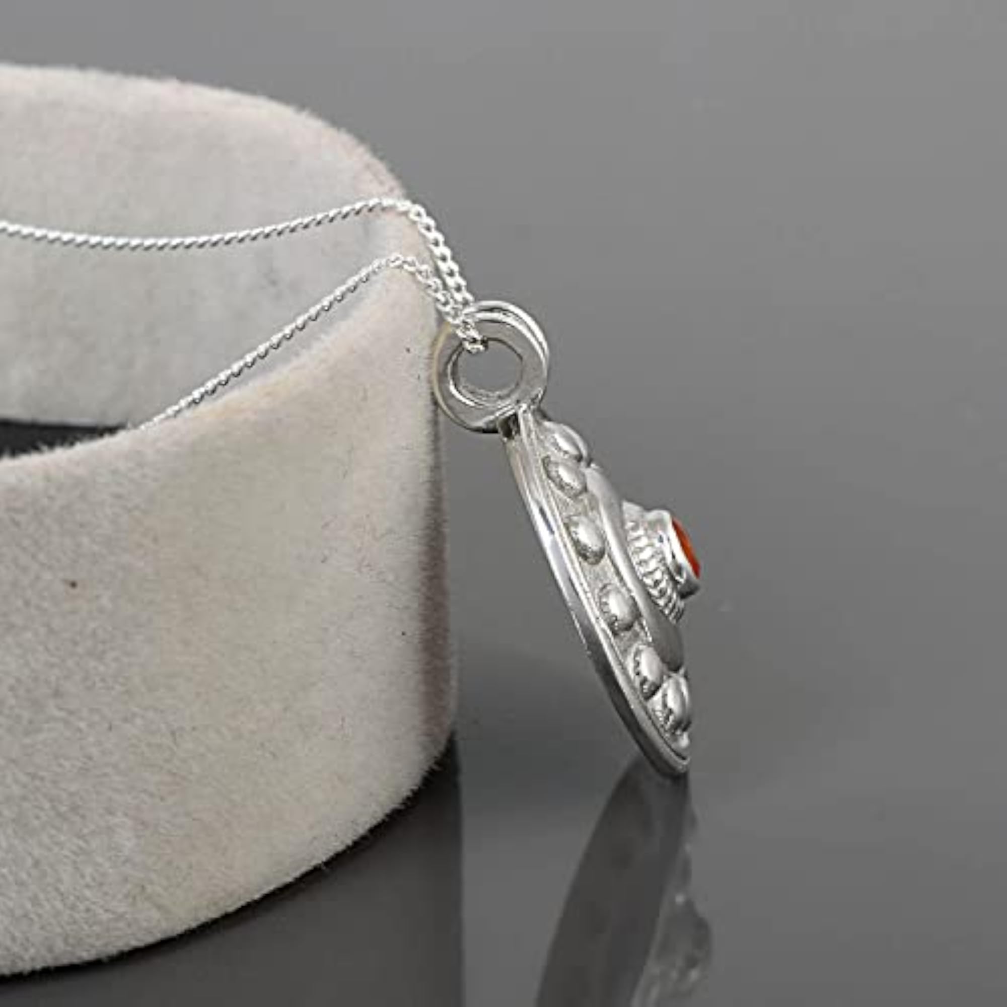 Women's Elegant Carnelian 925 Sterling Silver Pendant