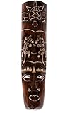 Handgeschnitzt und Handbemalt Ciffre 50cm Holz Maske Holzmaske Deko Wandmaske Schildkröte Gecko HM5000015