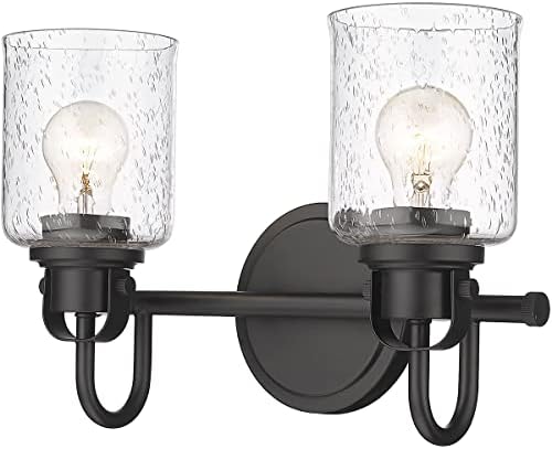 Z-Lite 340-2V-MB Kinsley Vanity, 2-Light 200 Total Watts, Matte Black