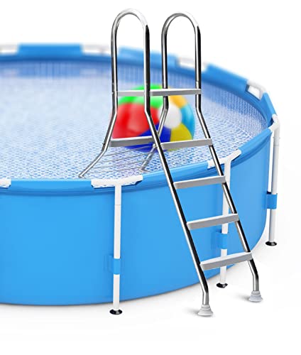 Escalera para piscina sobre tierra de 4 escalones doble cara miniatura 1