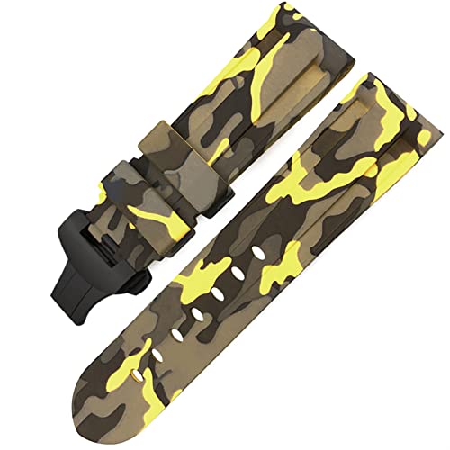 Fermoir en caoutchouc de montre 24 mm silicone sport Submersible Butfly