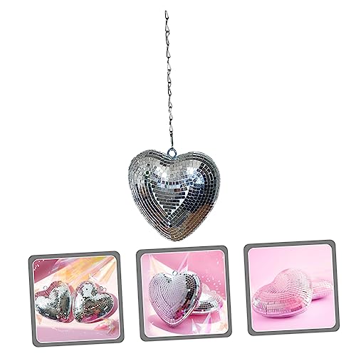 Bola espejada decorativa colgante en forma de corazón para bares, bodas y discotecas miniatura 5