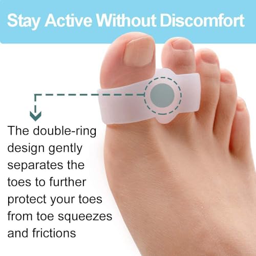 Image of Toe Separator for Feet Toe Spacers Correct Toes Yoga Silicone Hammer Toe Corrector for Women & Men Correct Toe Straighteners for Overlapping Toes (Rilex T separator)