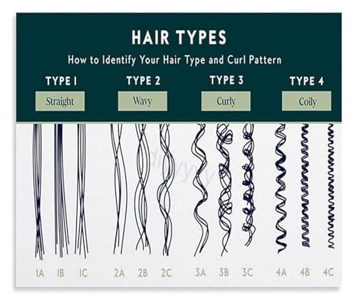 Salon Decor Metal Sign Hair Texture and Curl Pattern Chart Professional Stylist Guide for Beauty School Training 8 X 12 in