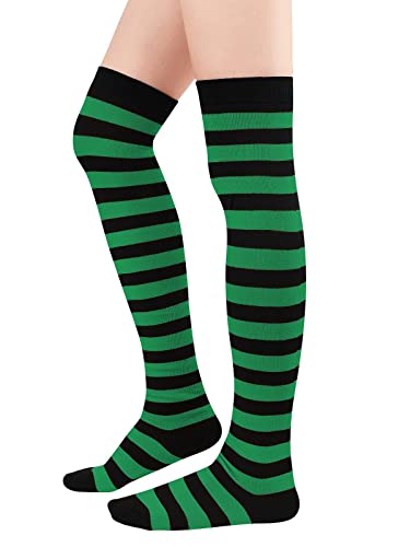 Image of Century Star Thigh High Socks Striped Extra Long Tube for Women Over the Knee Athletic Sports Socks Plus Size Stockings