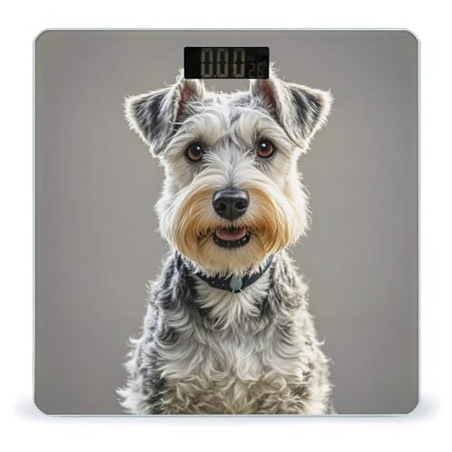 Báscula digital para baño con diseño de perro Schnauzer miniatura 1