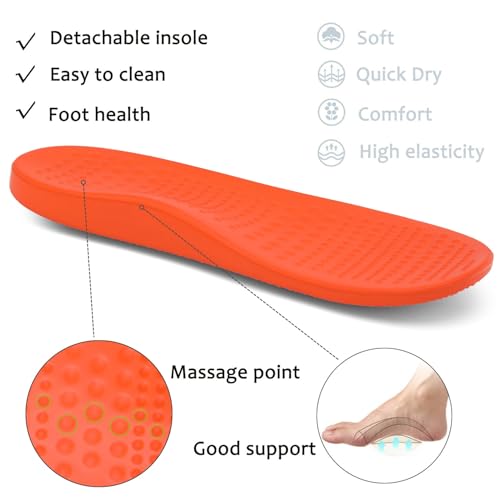 Image of ChayChax Men's and Women's Arch Support Clogs Garden Shoes Slip-on Outdoor Beach Water Sandals with Removable Cushion Footbed