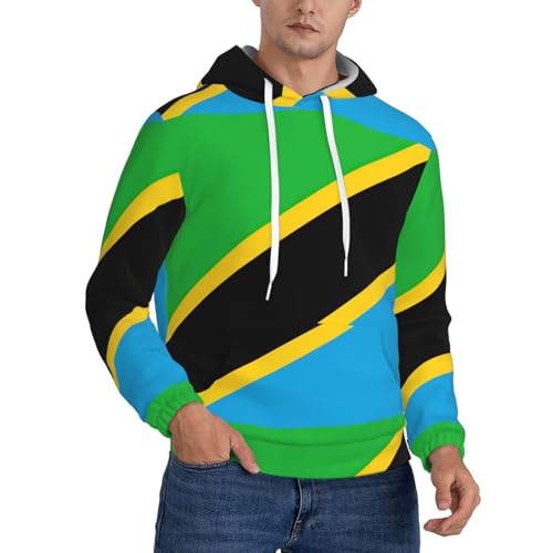 Sweat à capuche Tanzanie pour homme en coton épais