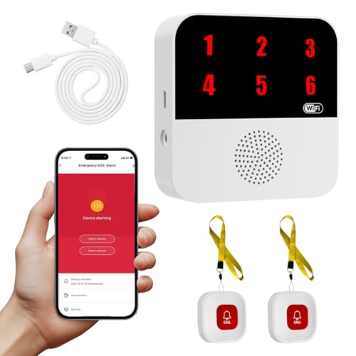 Boton Emergencia Ancianos, Wi-Fi Smart Emergency Alarm Beeper Bot...
