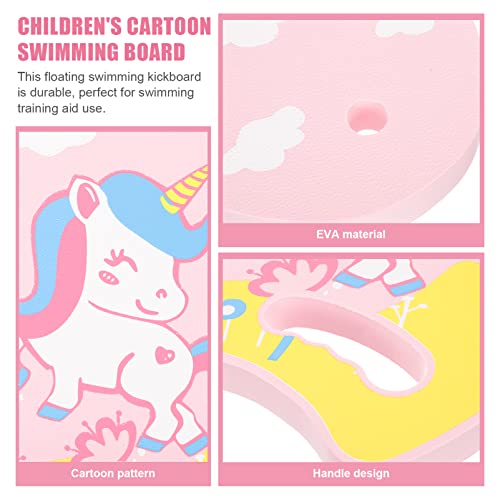 INOOMP Prancha de natação com alças ergonômicas, prancha de natação de desenho animado flutuante, su