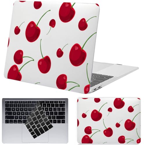 Carcasa delgada MacBook 12 modelo A1534 A1931 con cubierta teclado y cerezas