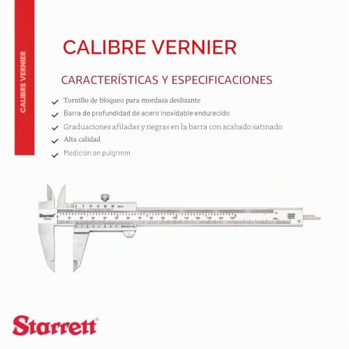 Calibrador Starrett 125MEA-6/150 con lectura precisa para optimizar cada control dimensional 2