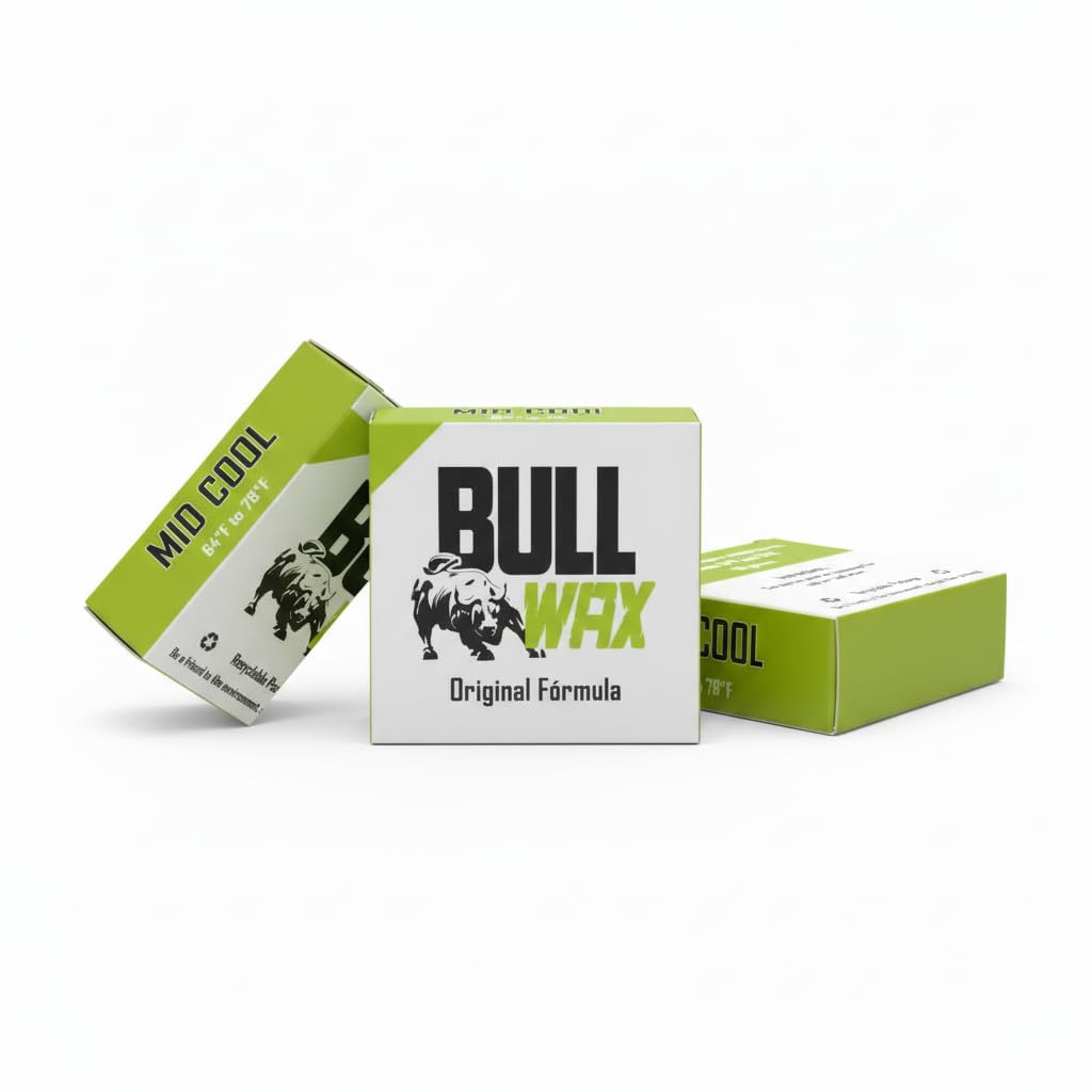 Cera de Surf Profesional Mid Cool Verde 90g Agua Fría Templada 18-26°C Alta Adherencia No Tóxica