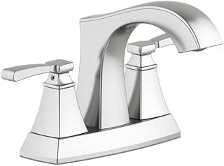 Chesler Brushed Nickel 4-in centerset 2-Handle WaterSense Bathroom Sink Faucet with Drain with Deck Plate
