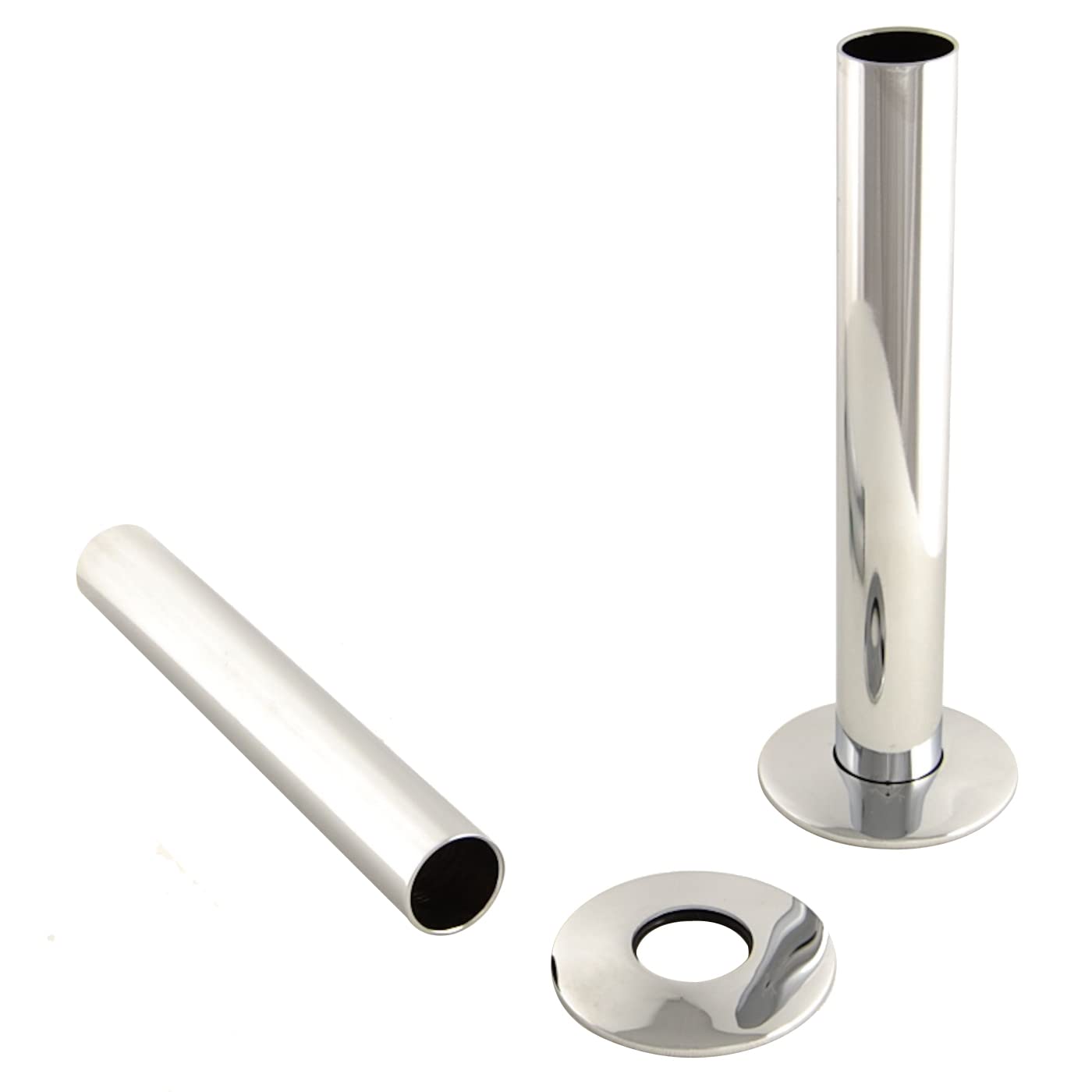 Nrg Chrome Radiator Pipe And Pipe Collars Sleeves 180Mm Pipes