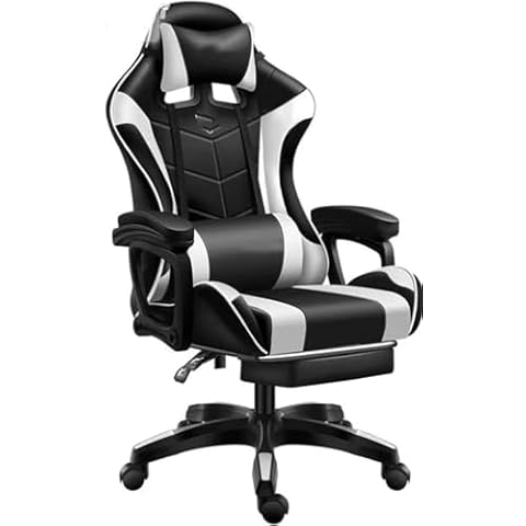 Ergonomic Gaming Chair with Footrest Cover