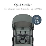 Inglesina Quid Stroller - Elephant Gray - Ultra Compact Lightweight Travel Stroller, Babies and Toddlers, Airplane Overhead, Foldable, Reclining Seat, Collapsible Canopy, 3 Months - 50 lbs, BPA Free - Image 2