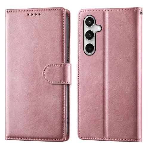 Étui Samsung Galaxy A24 4G rose : protection à rabat magnétique et housse portefeuille cuir